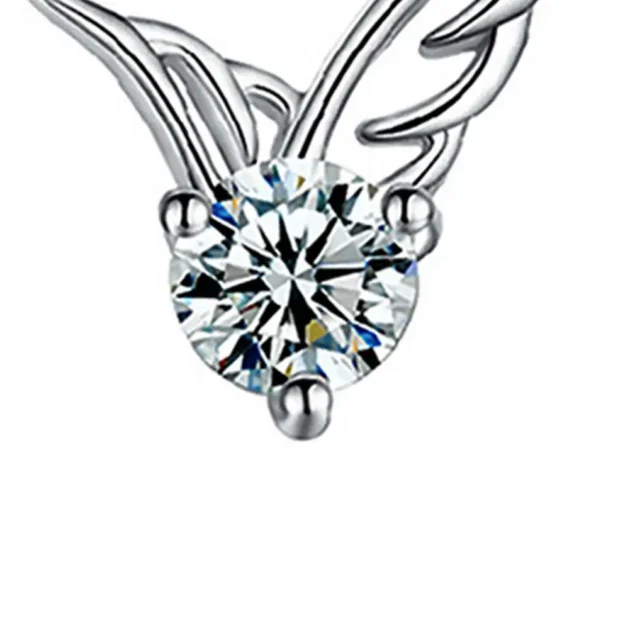Angel Wing Stud Earrings for Women – Silver Plated Jewelry with Dazzling Rhinestones, Elegant Fashion Earrings - Image 6