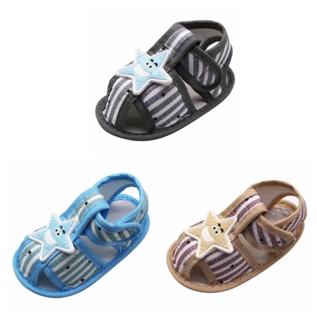 Infant Summer Sandals – Soft Sole Cotton Shoes with Star Design - Image 5