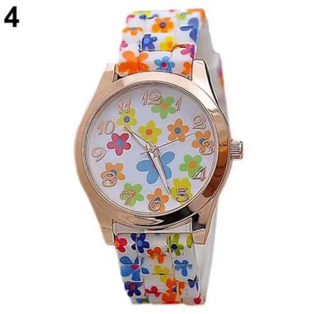 Vintage Quartz Watch for Women – Elegant Retro Flower Print Silicone Band, Numerals Dial, Ideal for Dating & Gifts - Image 5