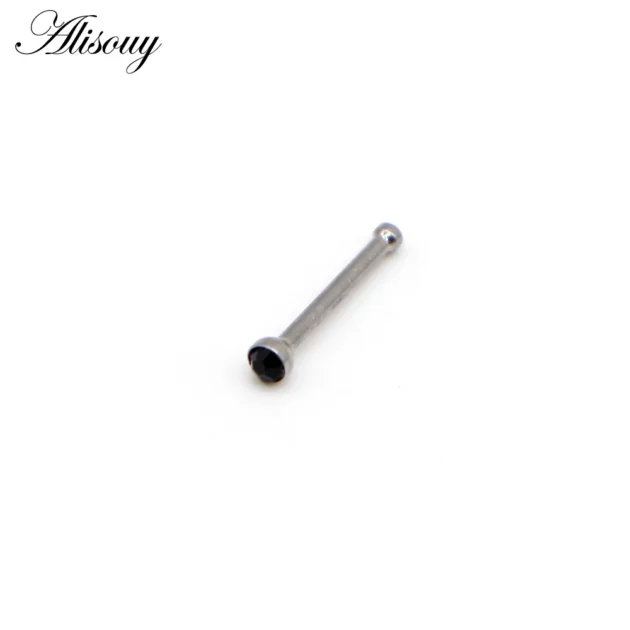 Crystal Nose Ring – 20G Stainless Steel Bone Piercing Jewelry by Alisouy - Image 4