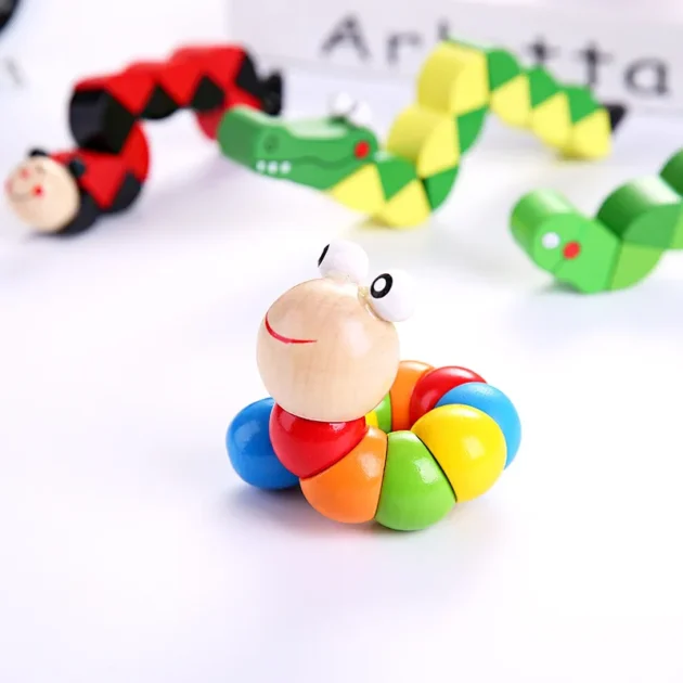 Wooden Twist Cube Puzzle for Kids – Educational Brain Teaser Toy to Boost Focus & Thinking Skills - Image 3