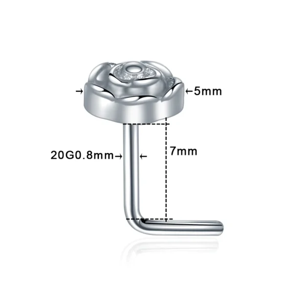 Nose Stud and Hoop Set – Steel Nose Screw, Retainer & Cartilage Piercing Jewelry - Image 2