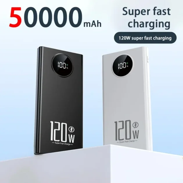 50000mAh Super Fast Charging Power Bank – 120W Ultra-Large Capacity Battery for iPhone, Xiaomi - Image 6