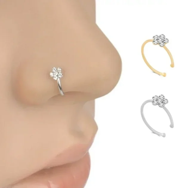Clear Crystal Nose Ring