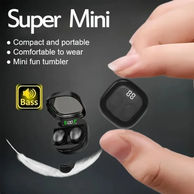Invisible Bluetooth Earbuds – Mini Wireless Earphones with Bluetooth 5.3, Long Battery Life & Touch Control for Android & iOS - Image 3