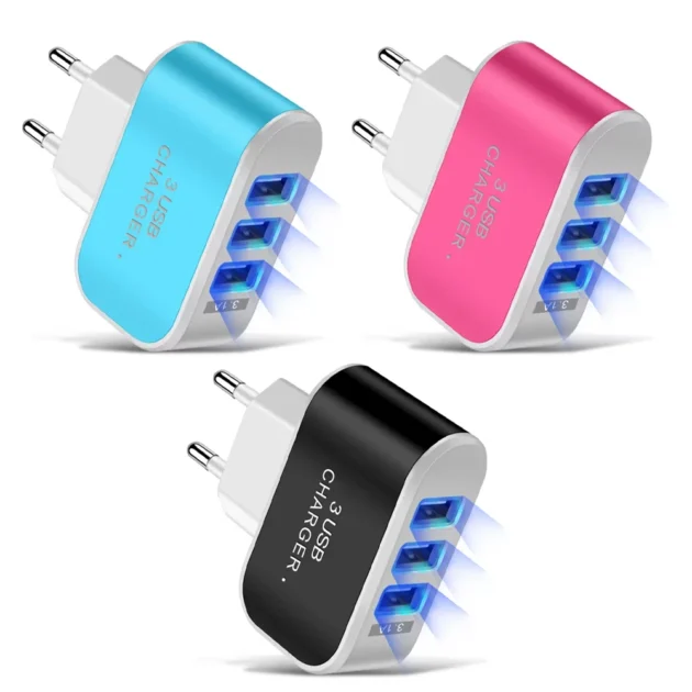 3-Port LED USB Charger