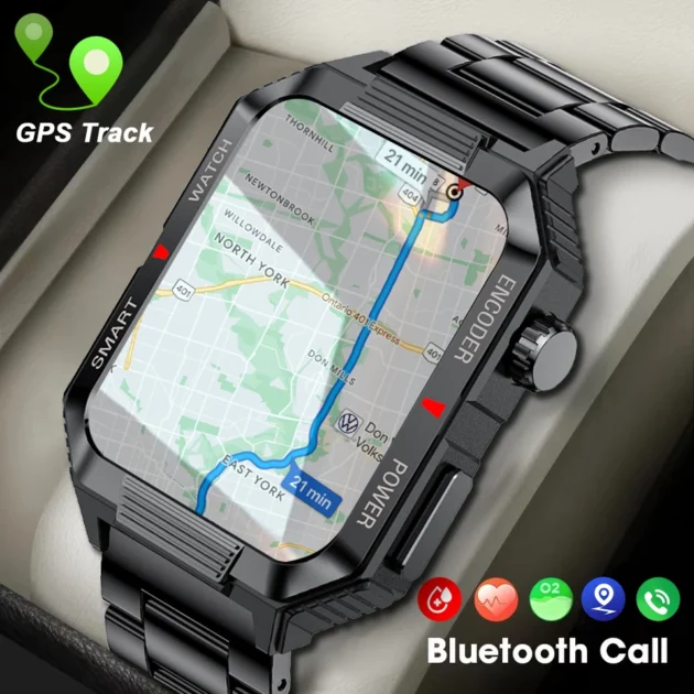 GPS Smartwatch for Men – 1.99" HD Screen, Bluetooth Call, 120+ Sports Modes, Outdoor Weather Data, Waterproof Smart Watch