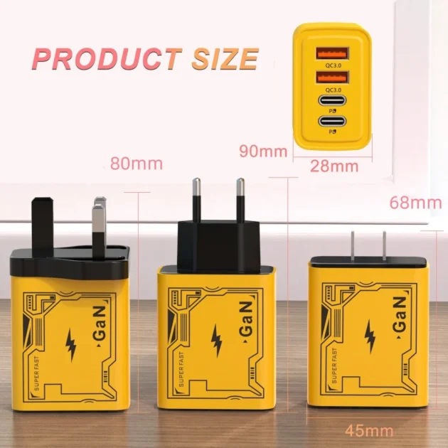 120W 4-Port PD USB Charger – Type-C Quick Charge Adapter for iPhone, Samsung & Xiaomi - Image 7