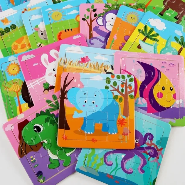 Montessori Animal Wooden Puzzle – Educational Cartoon Jigsaw Toy for Kids - Image 2