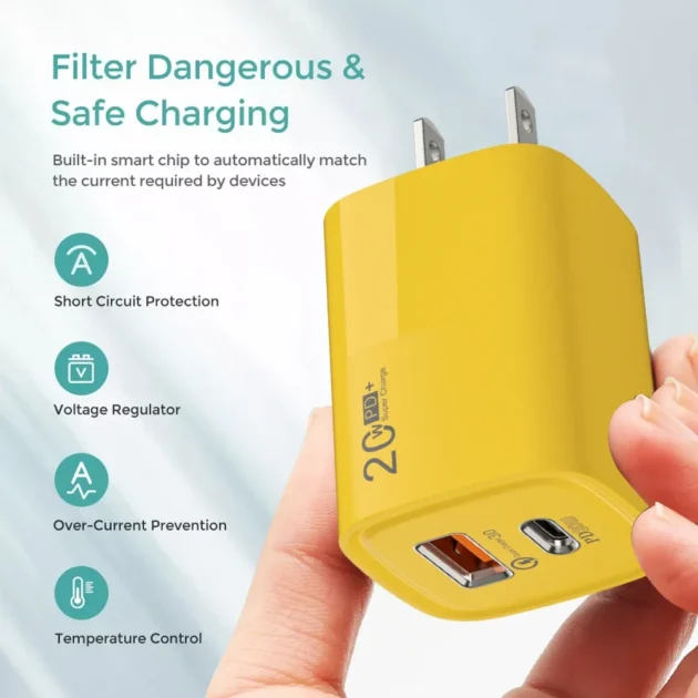 20W Mini GaN Charger – Universal Fast Charging PD USB-C Plug for Mobile Devices - Image 6
