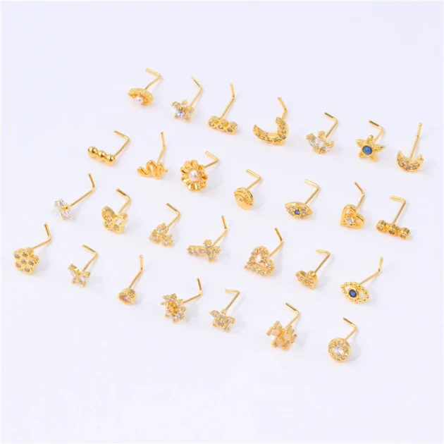 L Shape Nose Studs