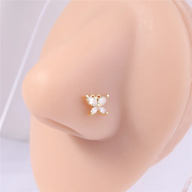 14K Gold Nose Studs