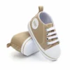 Baby Canvas Sneakers – Classic Sports Letter Print Anti-Slip Shoes for Newborn Boys & Girls