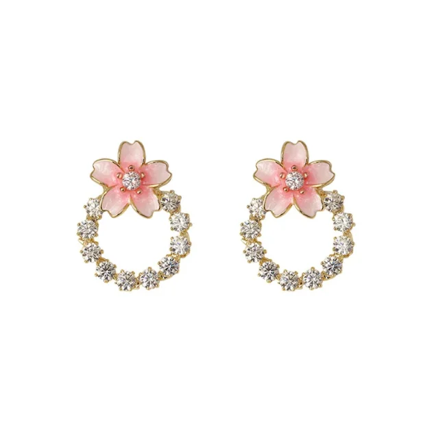 Flower Crystal Stud Earrings for Women – Cherry Blossom Design, Silver Color, Fine Jewelry Gift for Mother’s Day or Birthday - Image 6