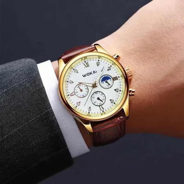 Fashion Quartz Watch for Men – Casual Belt Strap Sports Business Wristwatch