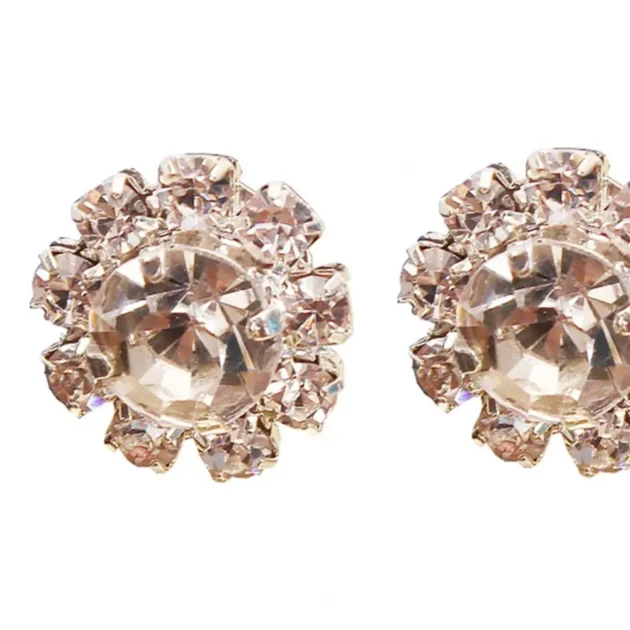 Rhinestone Flower Earrings for Women – Elegant Alloy Ear Studs, Charming Design for Women’s Gifts - Image 5