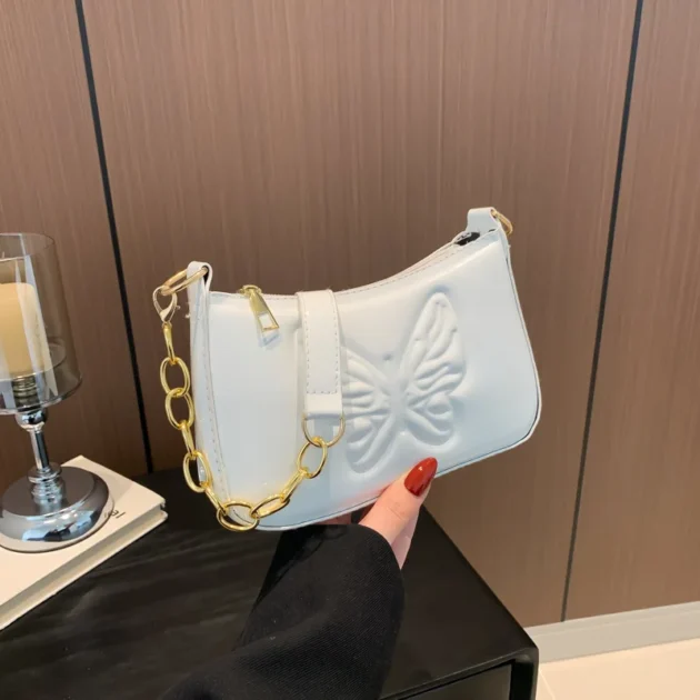 2025 Women’s Luxury Butterfly Chain Shoulder Bag – Elegant Leather Underarm Handbag & Designer Purse - Image 4