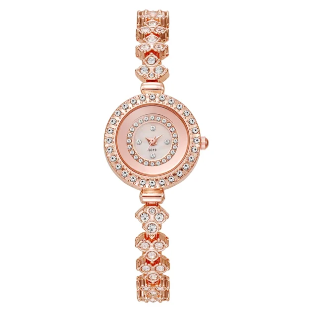 Fashion Rhinestone Bracelet Watch – Light Luxury Multi-Layer Quartz Watch for Girls Gift - Image 2