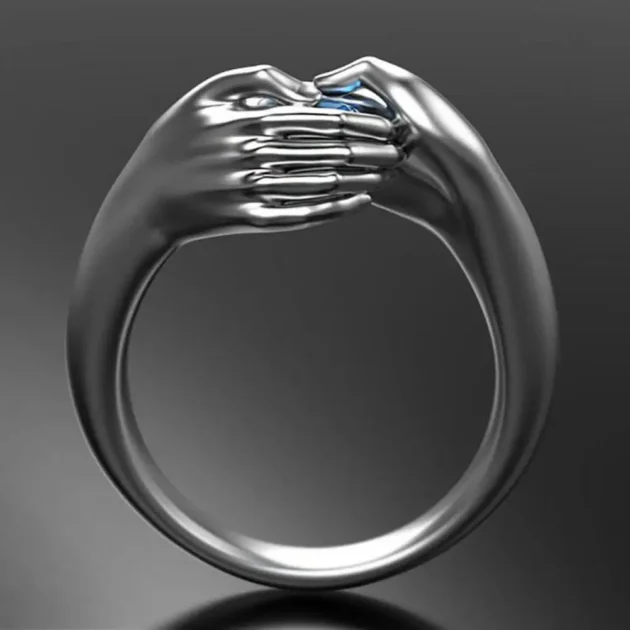 Gemstone Rings for Women – Chic Hugging Hand Design Ring, Faux Gem Party Jewelry, Elegant Gift for Her - Image 5