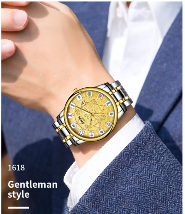 Creative Mahjong Quartz Watch for Men – 2025 Fashion Business Style Timepiece - Image 5