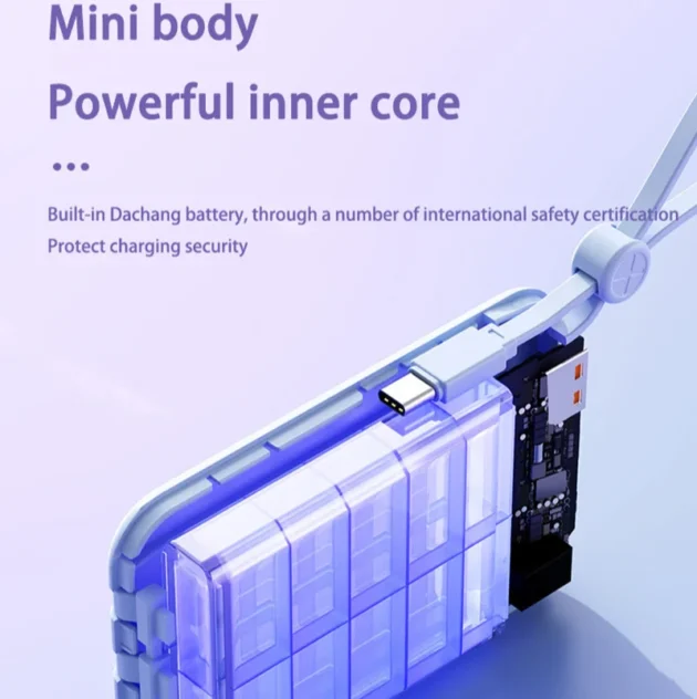 100000mAh High Capacity Power Bank – 120W Fast Charging Mini Portable Charger for iPhone and Samsung, Built-in 4 Cables - Image 6