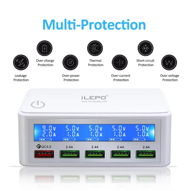 65W USB Charging Station