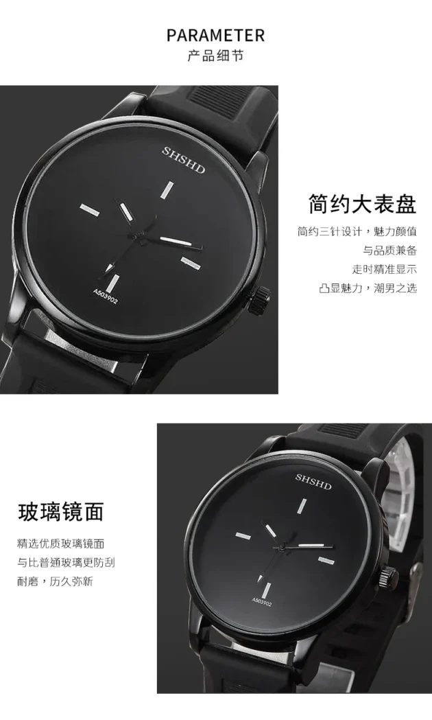 Silicone Strap Quartz Watch for Men – WOKAI Retro Waterproof Business Clock - Image 3