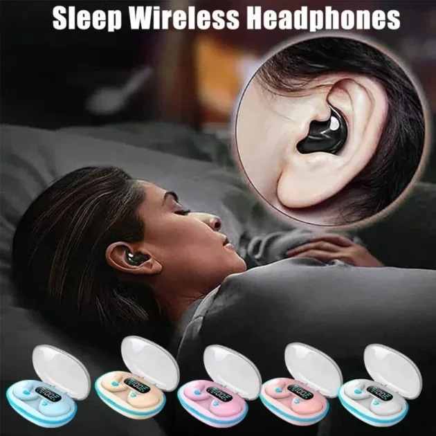 Hidden Wireless Earbuds – X55 Mini Bluetooth Headphones with Mic, Waterproof TWS Design for Sleep, Work & HD Calls - Image 2