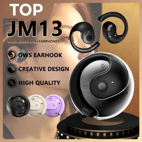 Bluetooth Earbuds Long Battery – BY01 OWS Wireless 5.3 Earphones with HiFi Sound, Smart HD Call & T26 Design