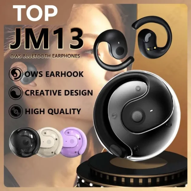 Bluetooth Earbuds Long Battery – BY01 OWS Wireless 5.3 Earphones with HiFi Sound, Smart HD Call & T26 Design