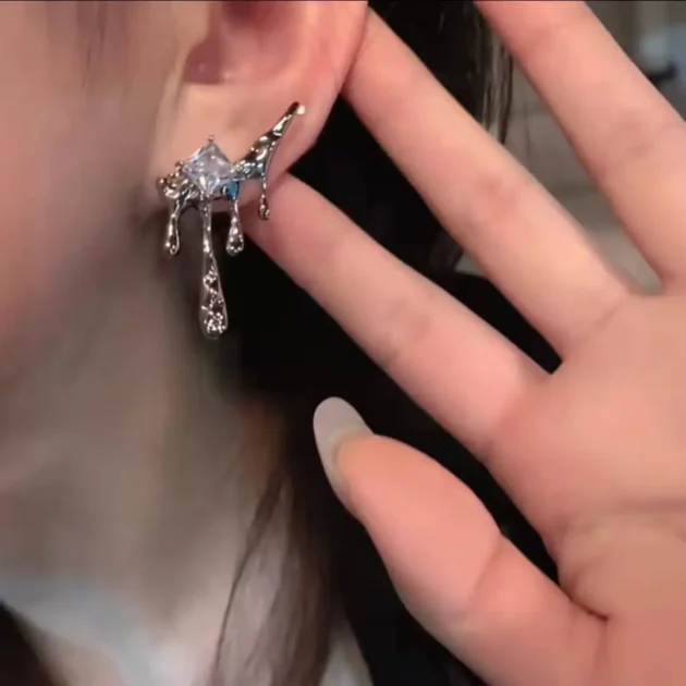 Water Drop Earrings for Women – Trendy Fashion Design, Personality Alloy Dangle Jewelry for Everyday Style or Wholesale Direct Sales - Image 5