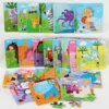 Montessori Animal Wooden Puzzle – Educational Cartoon Jigsaw Toy for Kids
