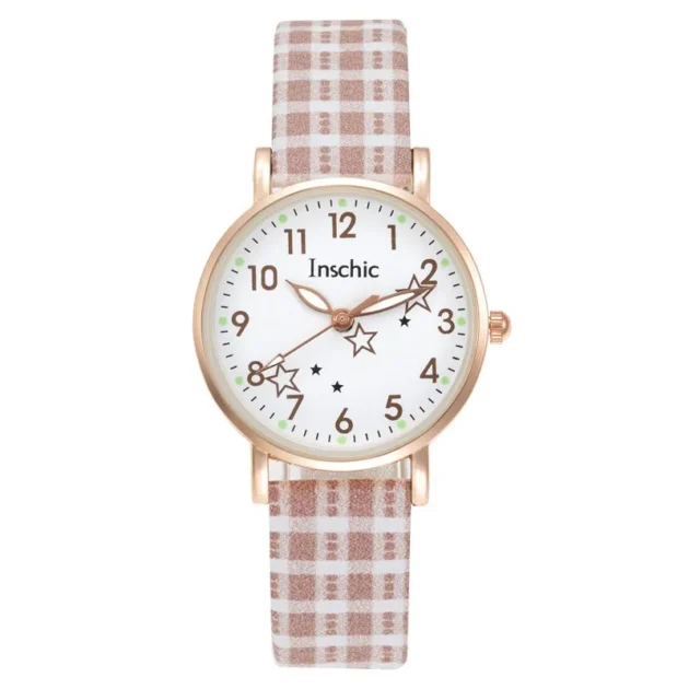 girls leather strap watch