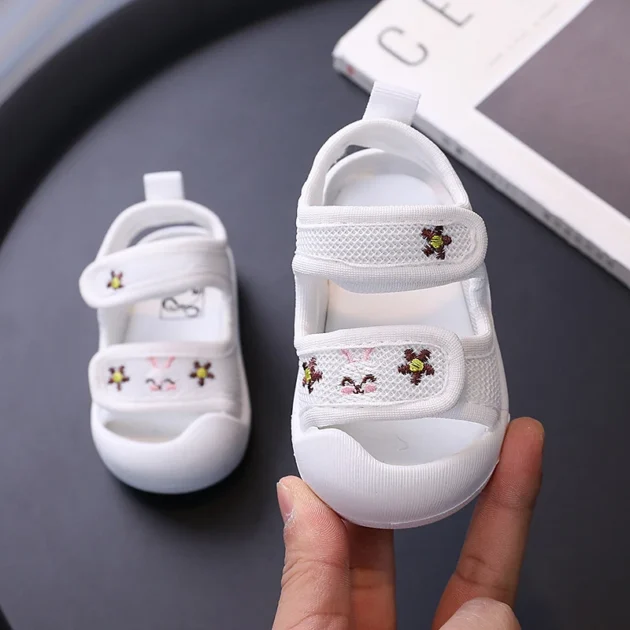 Summer Toddler Sandals – Closed Toe Soft Bottom Shoes for Girls– Closed Toe Soft Bottom Shoes for Girls - Image 3