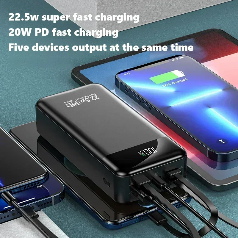 SU 100000mAh Power Bank – 22.5W PD Fast Charging Portable Battery Pack for iPhone, Xiaomi, and More - Image 6