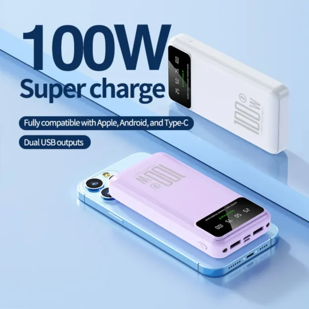 Xiaomi 50000mAh High Capacity Power Bank – 100W Super Fast Charge LED Digital Display Portable Battery Charger for iPhone Samsung Xiaomi - Image 3