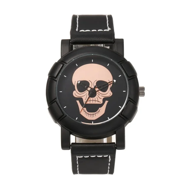 Skull Dial Quartz Watch for Men