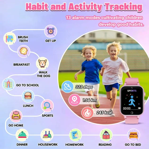 Kids Game Smartwatch 2025 – Boys & Girls Watch with Music, Pedometer, Video & Audio Recording, Perfect Birthday Gift - Image 2