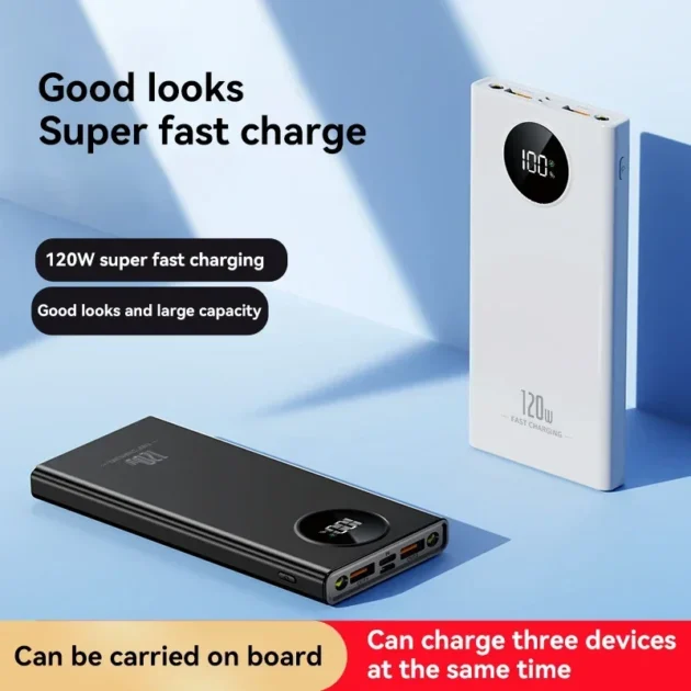 50000mAh Super Fast Charging Power Bank – 120W Ultra-Large Capacity Battery for iPhone, Xiaomi - Image 5