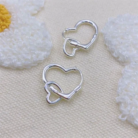 Heart Hoop Earrings for Women