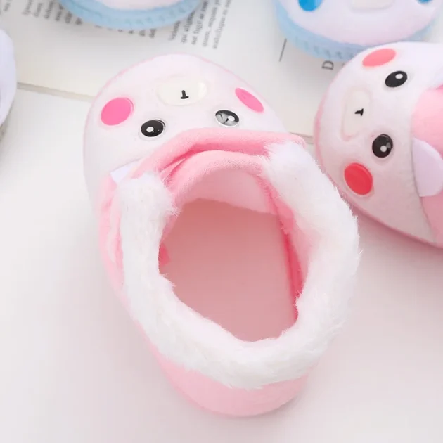 Winter Newborn Baby Boots – Cute Cartoon Boy & Girl Toddler Plush Snow Booties for First Walkers - Image 5