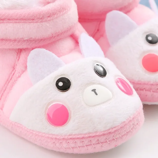 Winter Newborn Baby Boots – Cute Cartoon Boy & Girl Toddler Plush Snow Booties for First Walkers - Image 4