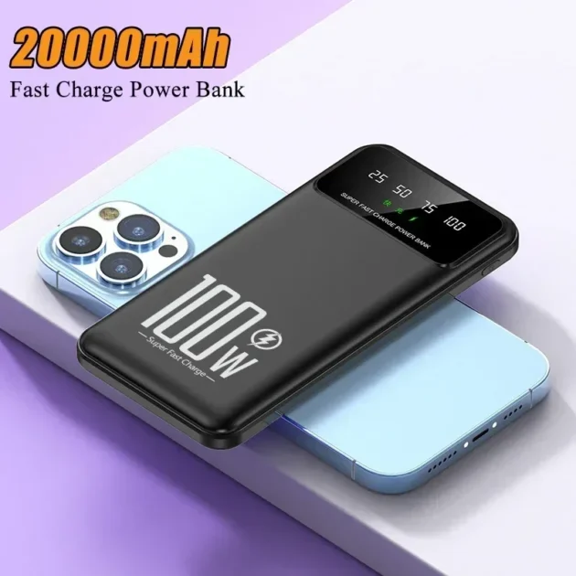 100W Super Fast Charging Power Bank – 50000mAh Portable Charger for iPhone, Samsung, Huawei - Image 3