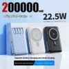 200000mAh Magnetic Power Bank – 22.5W Fast Wireless Charger for iPhone & Xiaomi Devices