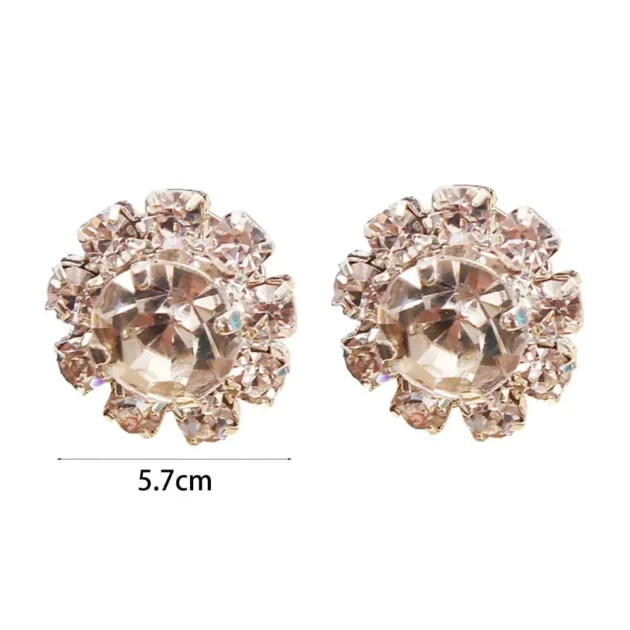 Rhinestone Flower Earrings for Women – Elegant Alloy Ear Studs, Charming Design for Women’s Gifts - Image 6