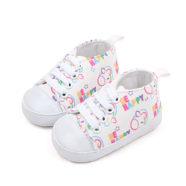 Baby Crib Shoes – Cartoon Print Tie-Up Non-Slip Sneakers for Infant Boys & Girls (0–18M) - Image 6