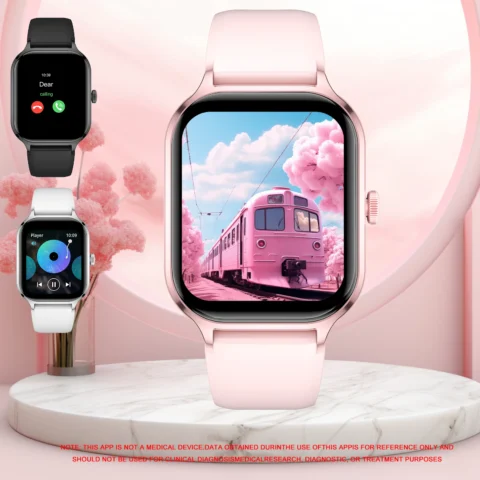 Ladies Smart Fitness Watch – Full Touchscreen Smartwatch with Bluetooth Call & Health Tracker Features