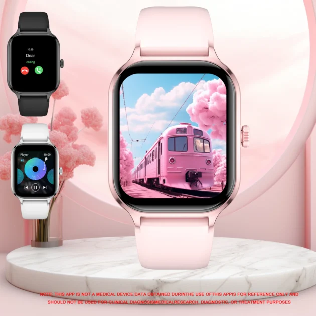 Ladies Smart Fitness Watch – Full Touchscreen Smartwatch with Bluetooth Call & Health Tracker Features
