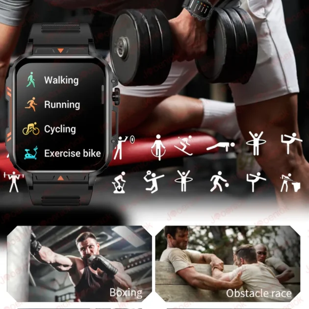 Outdoor Sports Smartwatch for Men – 1.95" BT Call, Heart Rate, Blood Oxygen, Waterproof Smart Watch for Android & iOS - Image 6
