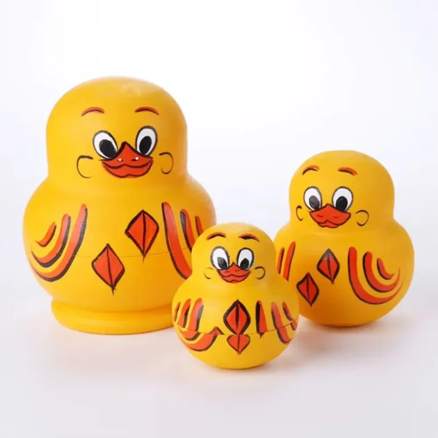 Wooden Duck Nesting Dolls 10-Layer Handmade Matryoshka Animal Stacking Toy for Kids - Image 6